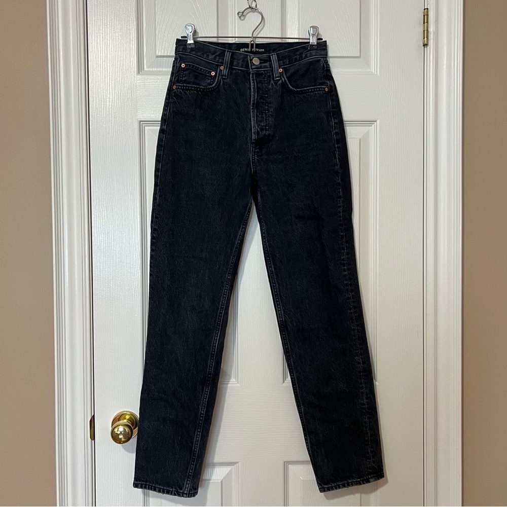 Aritzia Denim Forum Boyfriend High Rise Loose 28L Washed Black Jeans - Sz 24 - Picture 4 of 16